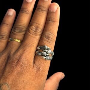 Eagle Claw Ring 925 Sterling Silver Talon Wrap Gothic Statement Band Size 12